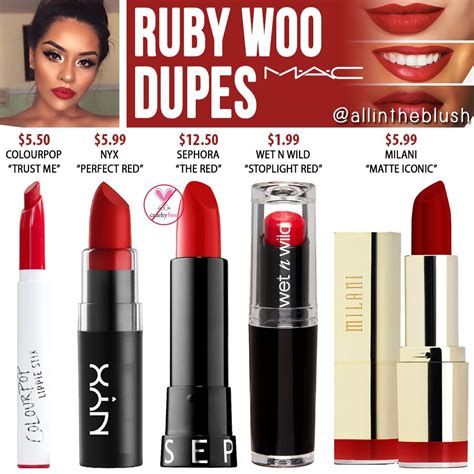 mac ruby woo lipstick dupes.